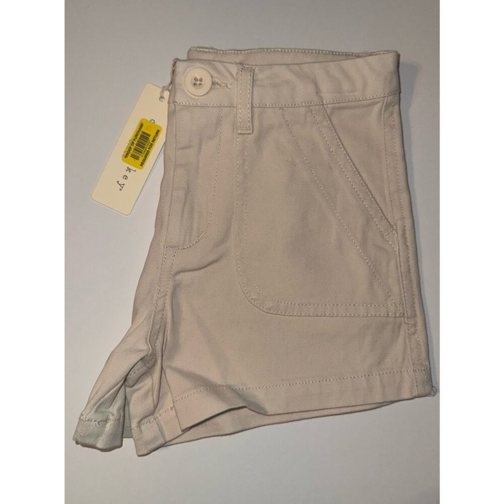 Girls Khaki Uniform Shorts Size 7 Elastic Waist School Chino NWT Copper Key